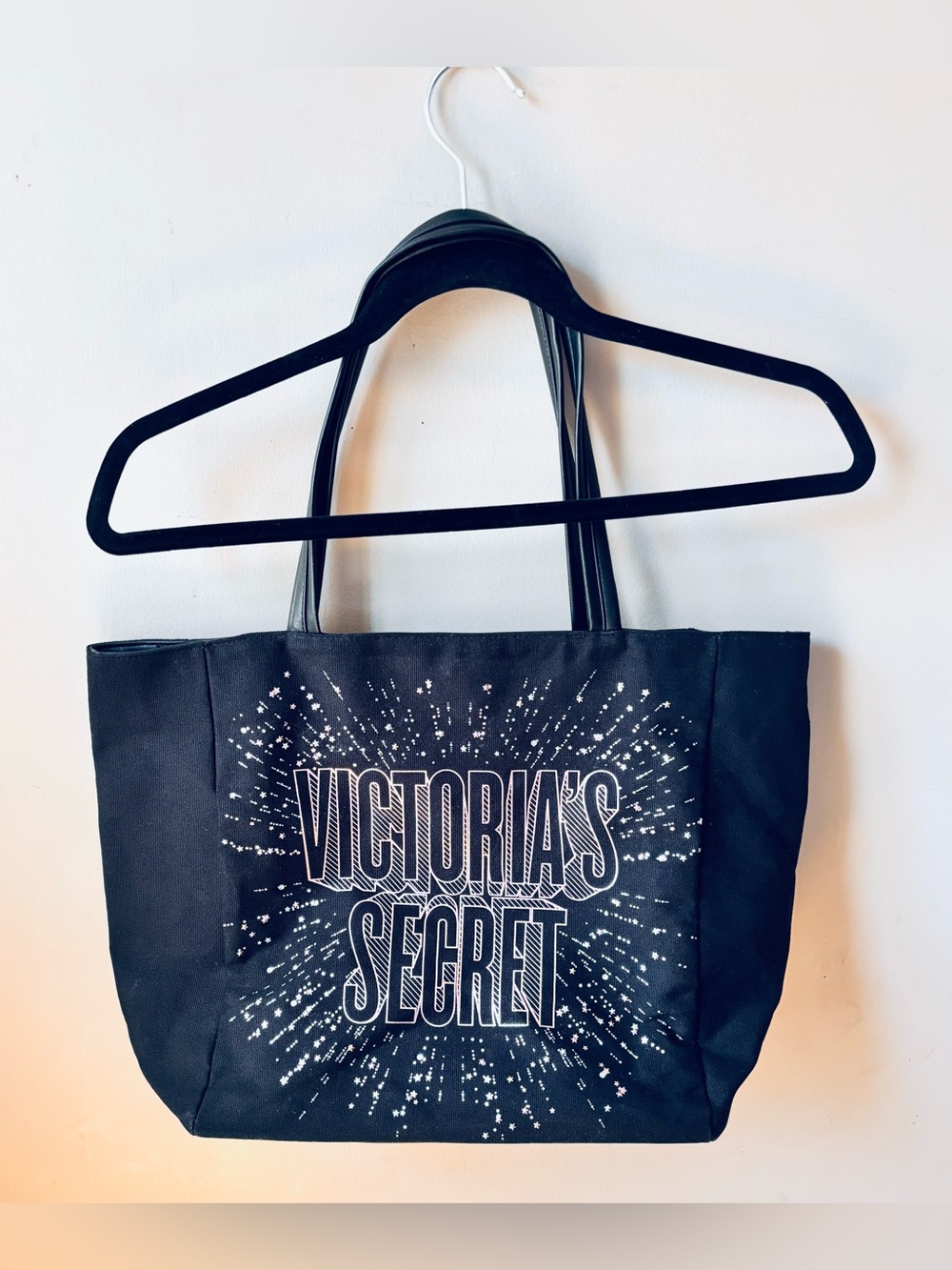 Victoria’s Secret Canvas Sparkle Tote Bag - Picture 2 of 5
